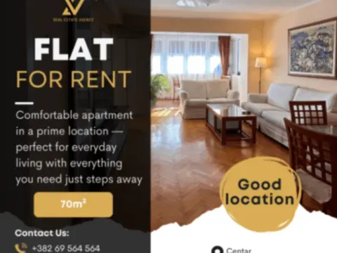 Rent, two bedroom apartment, 70m², Centar, Podgorica