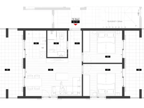 Prodaja, dvosoban stan, 76m², Mrčevac, Tivat - image 6