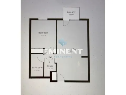 Rent, two bedroom apartment, 59m², Savski Venac, Beograd - image 12