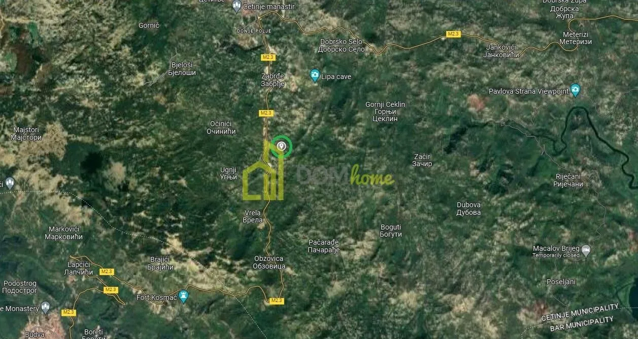 Prodaja, plac, 13725m², Očinići, Cetinje