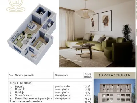 Prodaja, dvosoban stan, 48m², Medijana, Niš - image 1