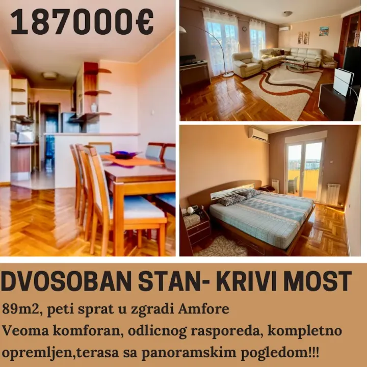 Prodaja, dvosoban stan, 89m², Zabjelo, Podgorica