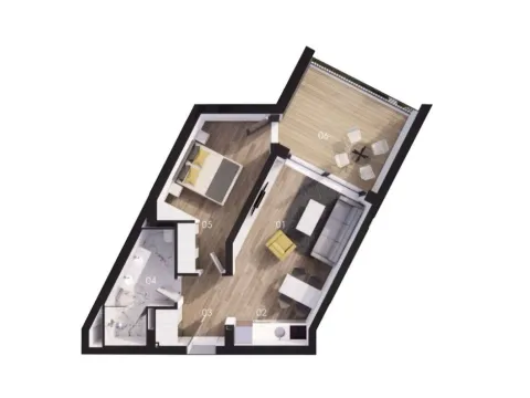 Sale, two bedroom apartment, 60m², Bečići, Budva - image 6