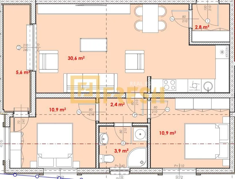 Prodaja, dvosoban stan, 67m², Cetinje, Crna Gora