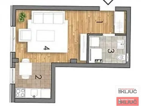 Sale, studio apartment, 28m², Telep, Novi Sad Sve Podlokacije
