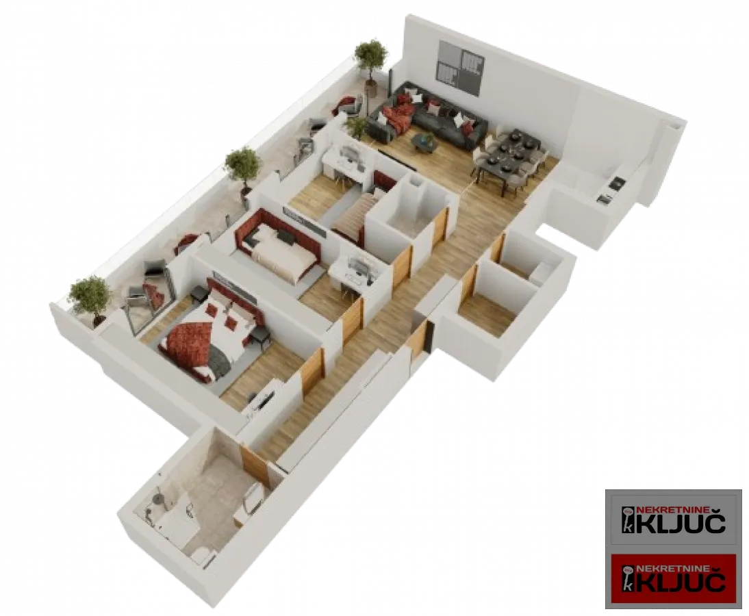 Prodaja, četvorosoban stan, 106m², Salajka, Novi Sad Sve Podlokacije