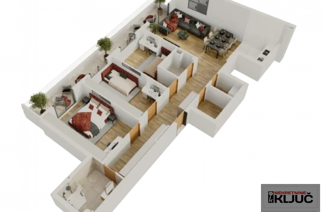 Prodaja, četvorosoban stan, 106m², Salajka, Novi Sad Sve Podlokacije