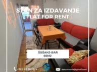 Rent, two bedroom apartment, 65m², Šušanj, Bar - image 1