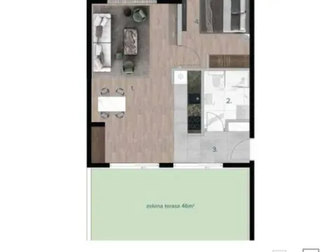 Sale, one bedroom apartment, 96m², Bjeliši, Bar