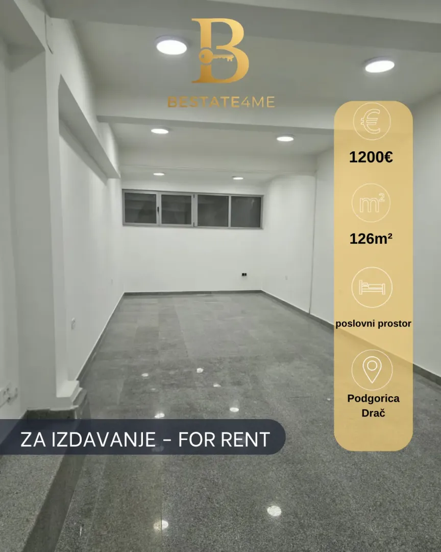 Rent, office space, 126m², Drač, Podgorica