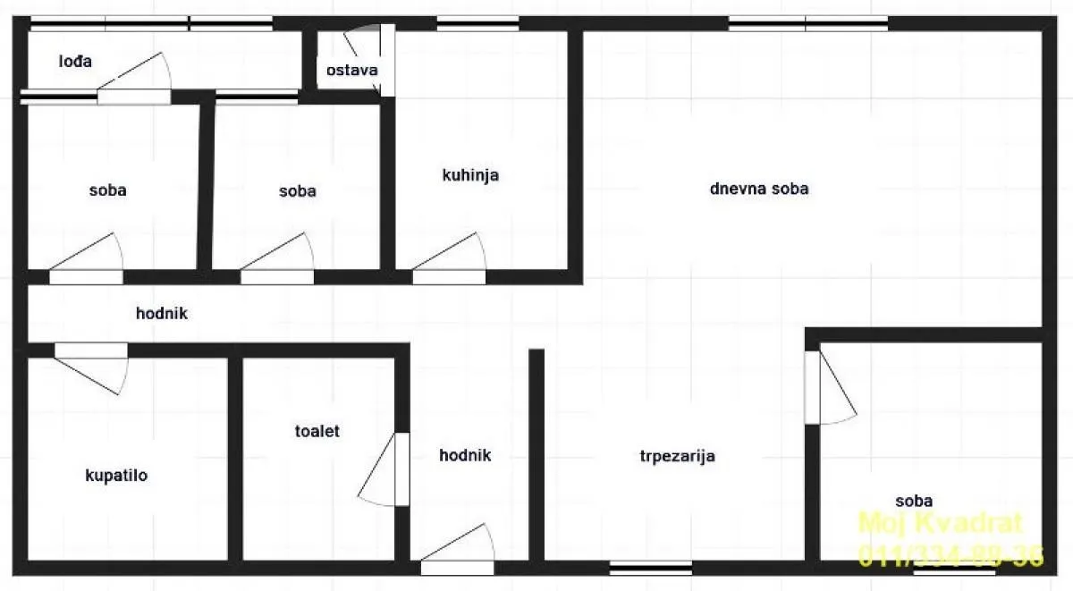 Prodaja, četvorosoban stan, 73m², Vračar Sve Podlokacije, Beograd