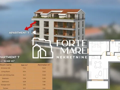 Prodaja, jednosoban stan, 53m², Kumbor, Herceg Novi - image 3