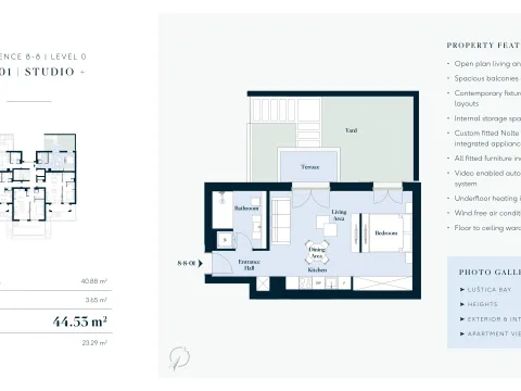 Sale, studio apartment, 45m², Luštica Bay, Tivat - image 2