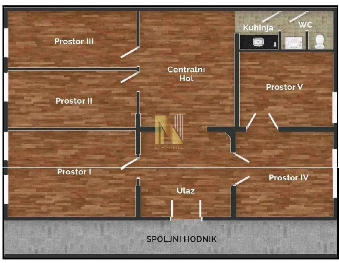 Rent, office space, 160m², Centar, Novi Sad