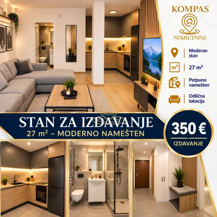 Rent, studio apartment, 27m², Adice, Novi Sad Sve Podlokacije