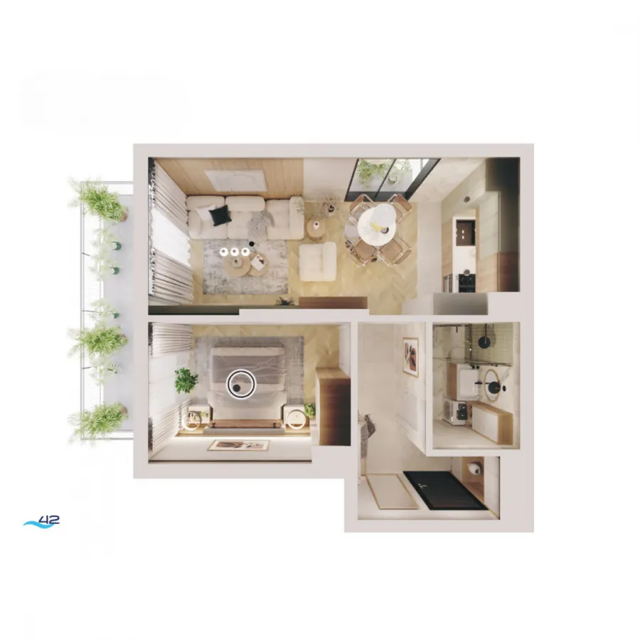 Sale, apartment, 51m², Bečići, Budva