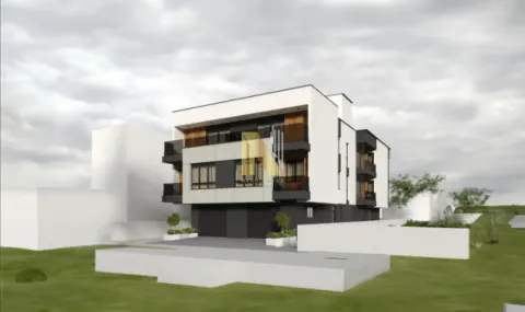 3D render moderne stambene zgrade sa dvorištem. - image 2