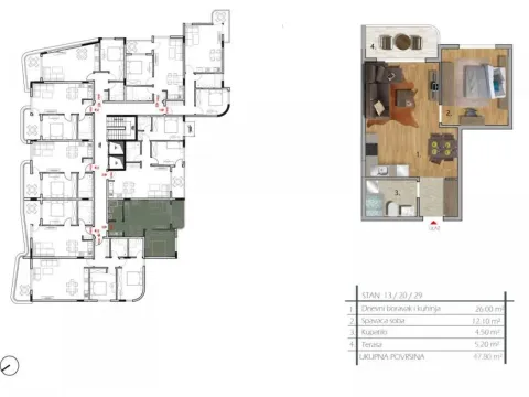 Prodaja, dvosoban stan, 70m², Dobre Vode, Bar - image 18