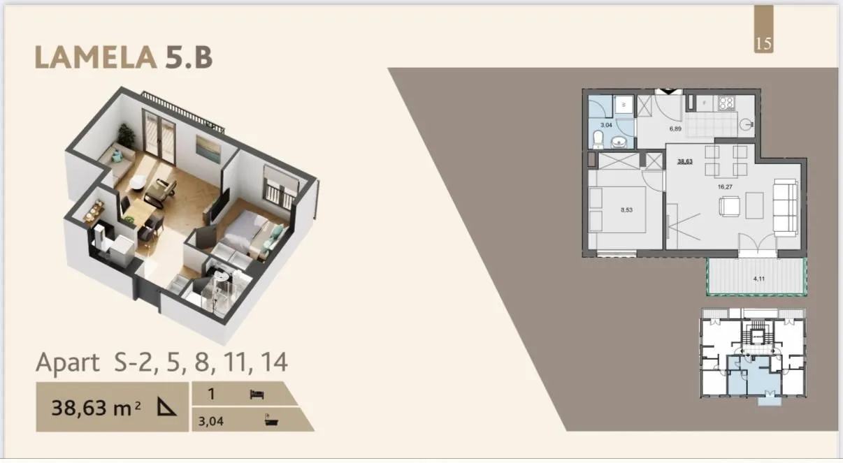 Prodaja, jednosoban stan, 39m², Tivat, Crna Gora