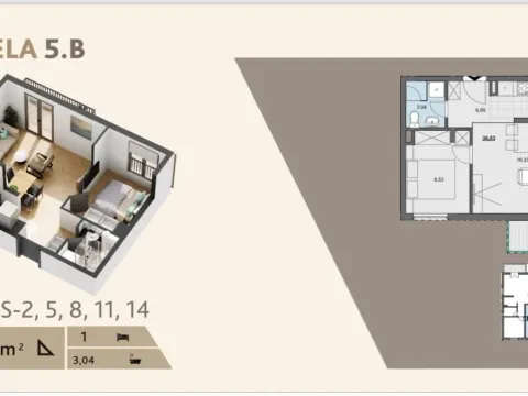 Prodaja, jednosoban stan, 39m², Tivat, Crna Gora - image 2
