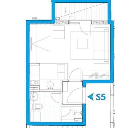 Prodaja, garsonjera, 28m², Centar, Tivat