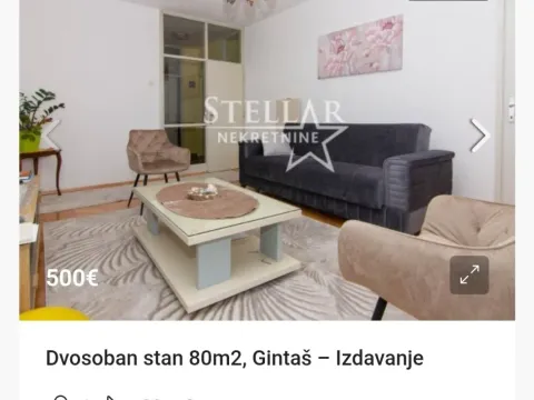 Izdavanje, dvosoban stan, 80m², Gintaš, Podgorica - image 2