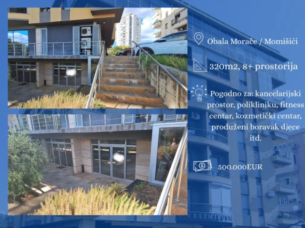 Sale, office space, 320m², Obala Morače, Podgorica