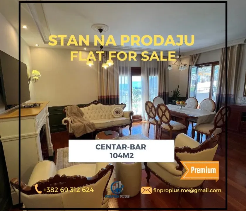 Sale, apartment, 104m², Centar, Bar