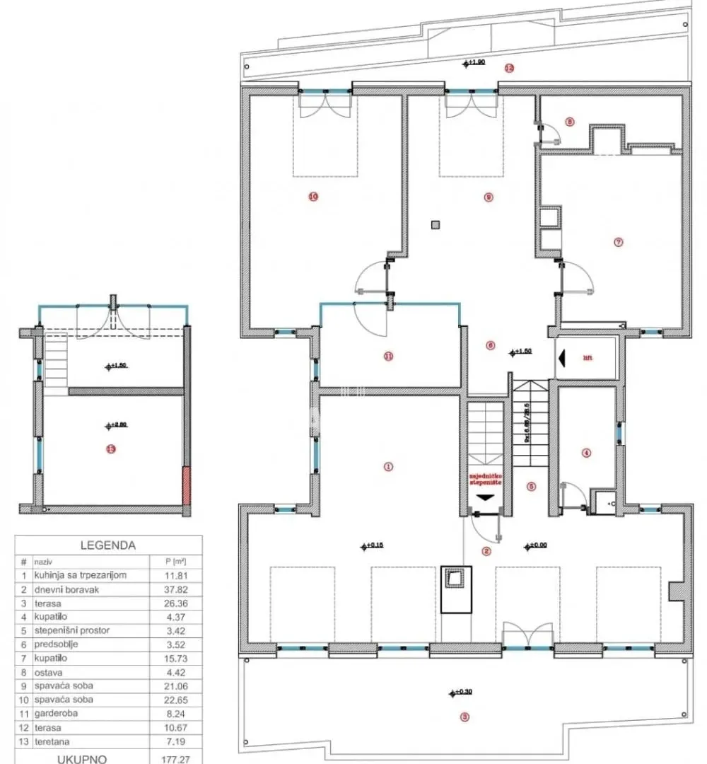 Sale, four bedroom apartment, 176m², Gradska Bolnica, Zvezdara Sve Podlokacije