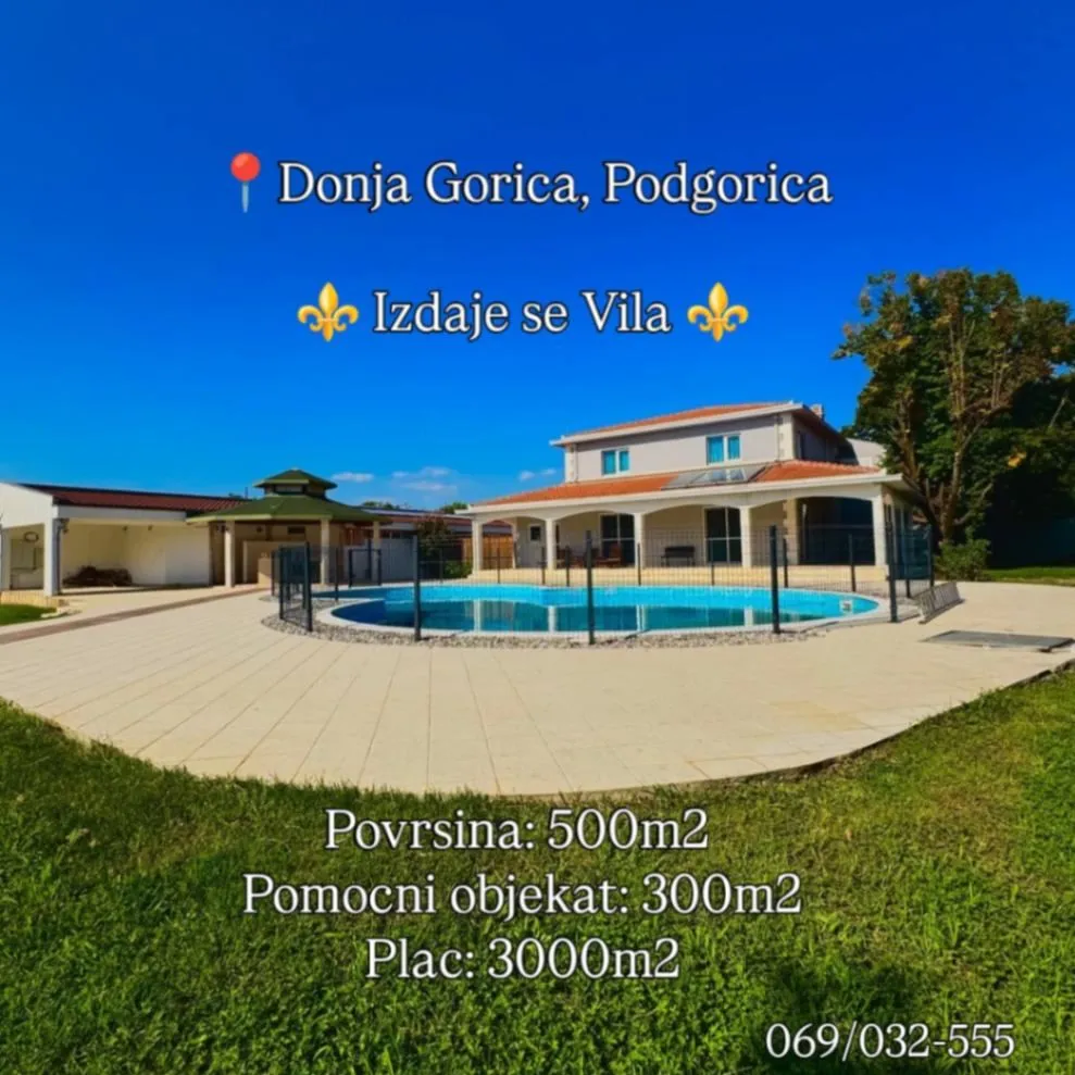 Rent, house, 500m², Donja Gorica, Podgorica