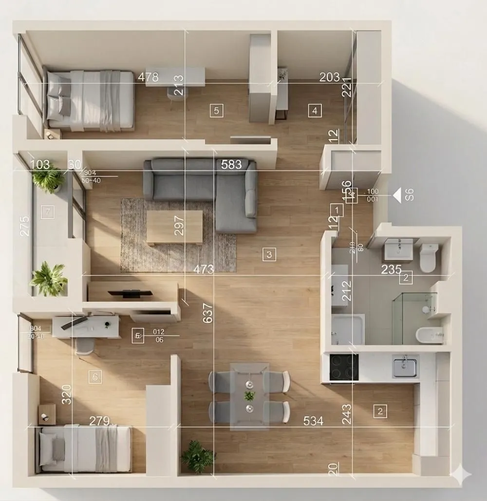 Sale, two bedroom apartment, 63m², Cvetkova Pijaca, Zvezdara Sve Podlokacije