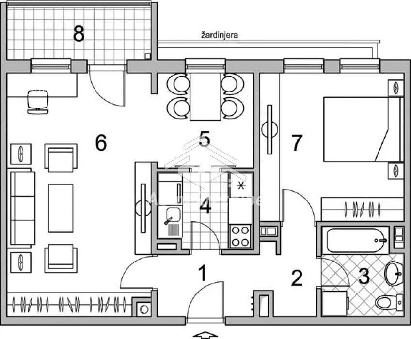 Rent, two bedroom apartment, 62m², Novi Beograd Blok 67, Novi Beograd Sve Podlokacije