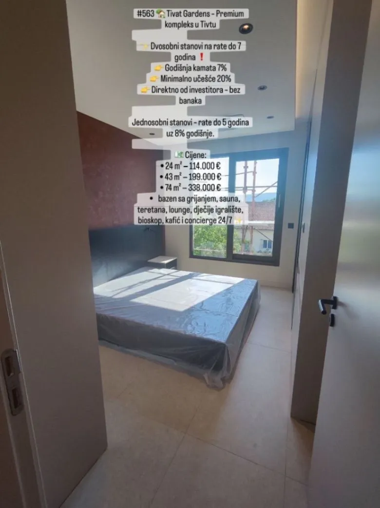 Prodaja, garsonjera, 24m², Tivat, Crna Gora