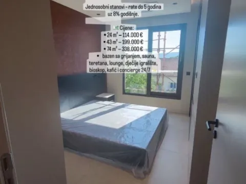 Sale, studio apartment, 24m², Tivat, Crna Gora
