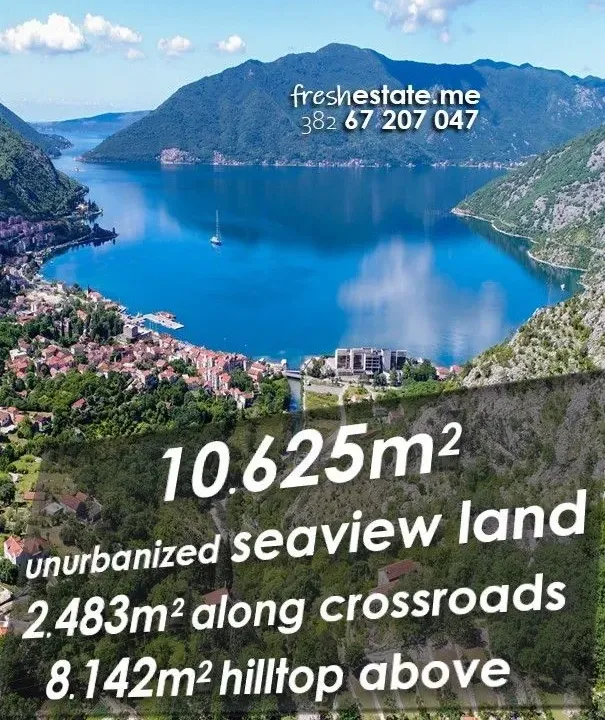 Prodaja, plac, 10625m², Kotor, Crna Gora