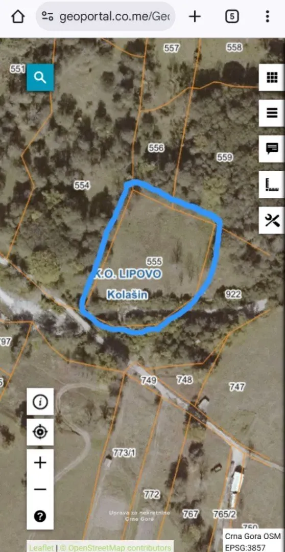 Sale, land lot, 3896m², Donje Lipovo, Kolašin