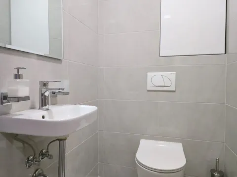 Savremeno opremljeno kupatilo sa umivaonikom i toaletom. - image 7