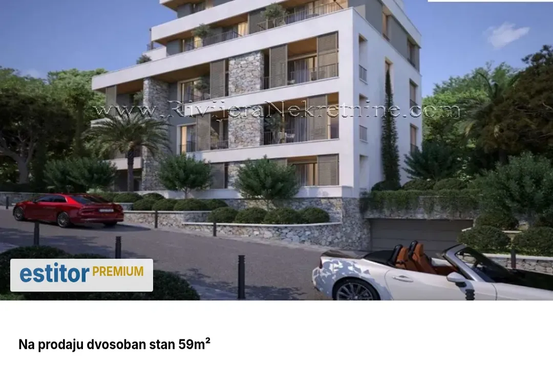 Prodaja, dvosoban stan, 59m², Tivat, Crna Gora
