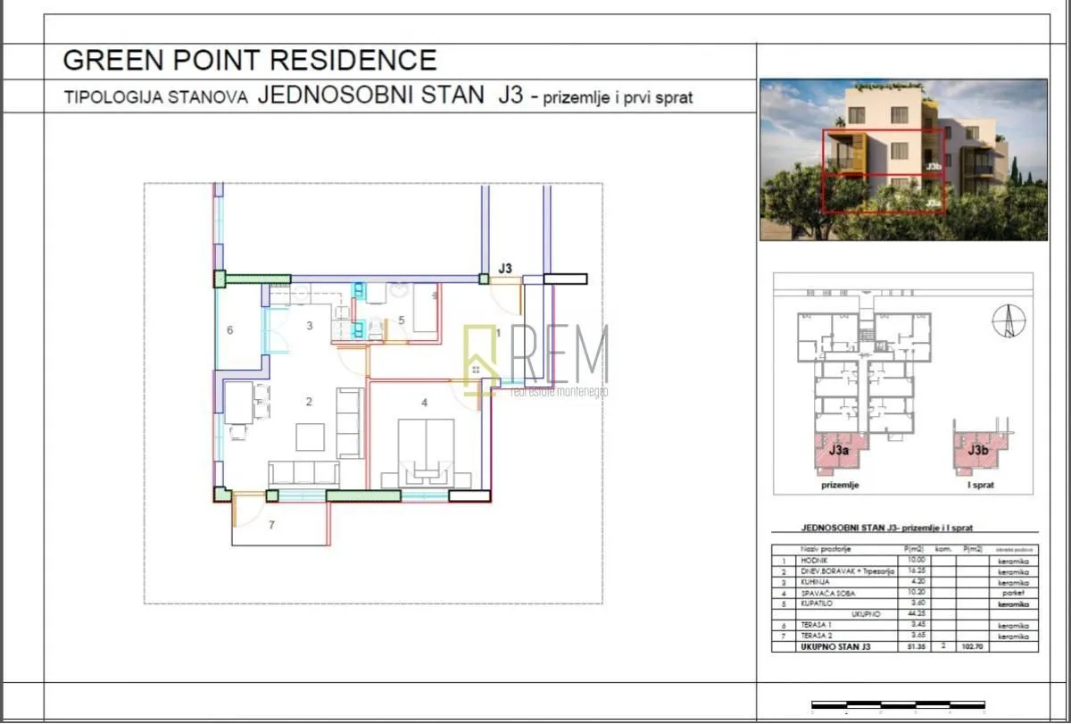 Prodaja, jednosoban stan, 45m², Dobrota, Kotor