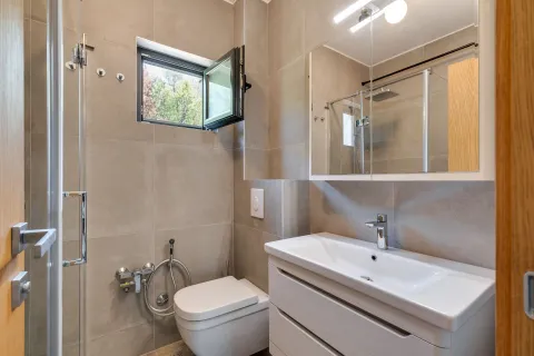 Savremeno opremljeno kupatilo sa tuš kabinom, umivaonikom i WC šoljom. - image 26
