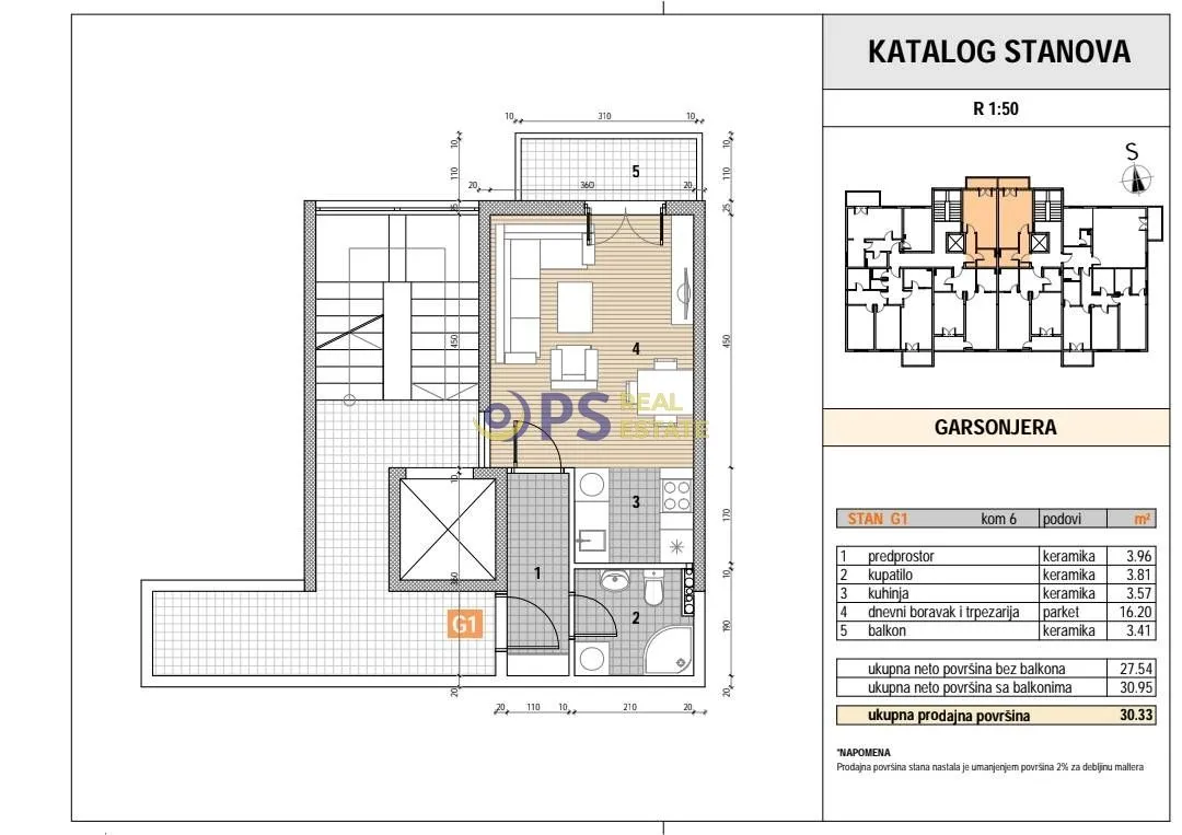 Sale, apartment, 30m², Petrovac, Budva