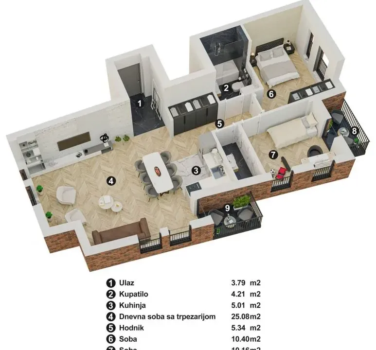 Prodaja, trosoban stan, 68m², Sremska Kamenica, Petrovaradin