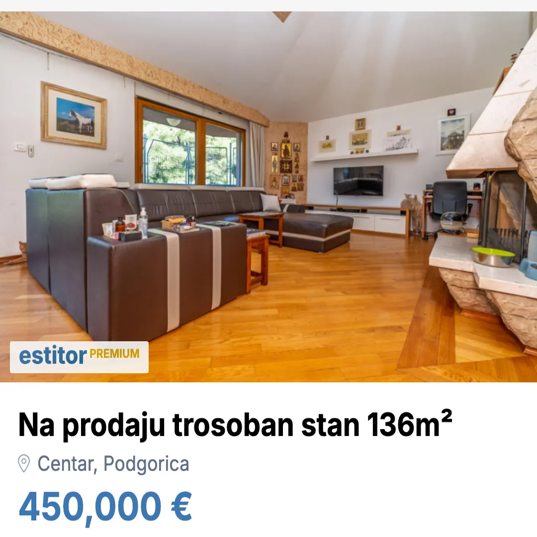 Sale, three bedroom apartment, 136m², Centar, Podgorica