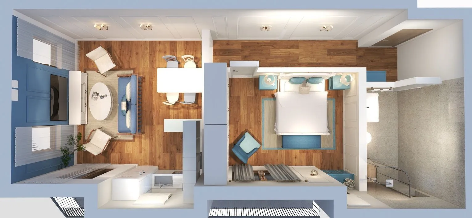 Prodaja, jednosoban stan, 52m², Risan, Kotor