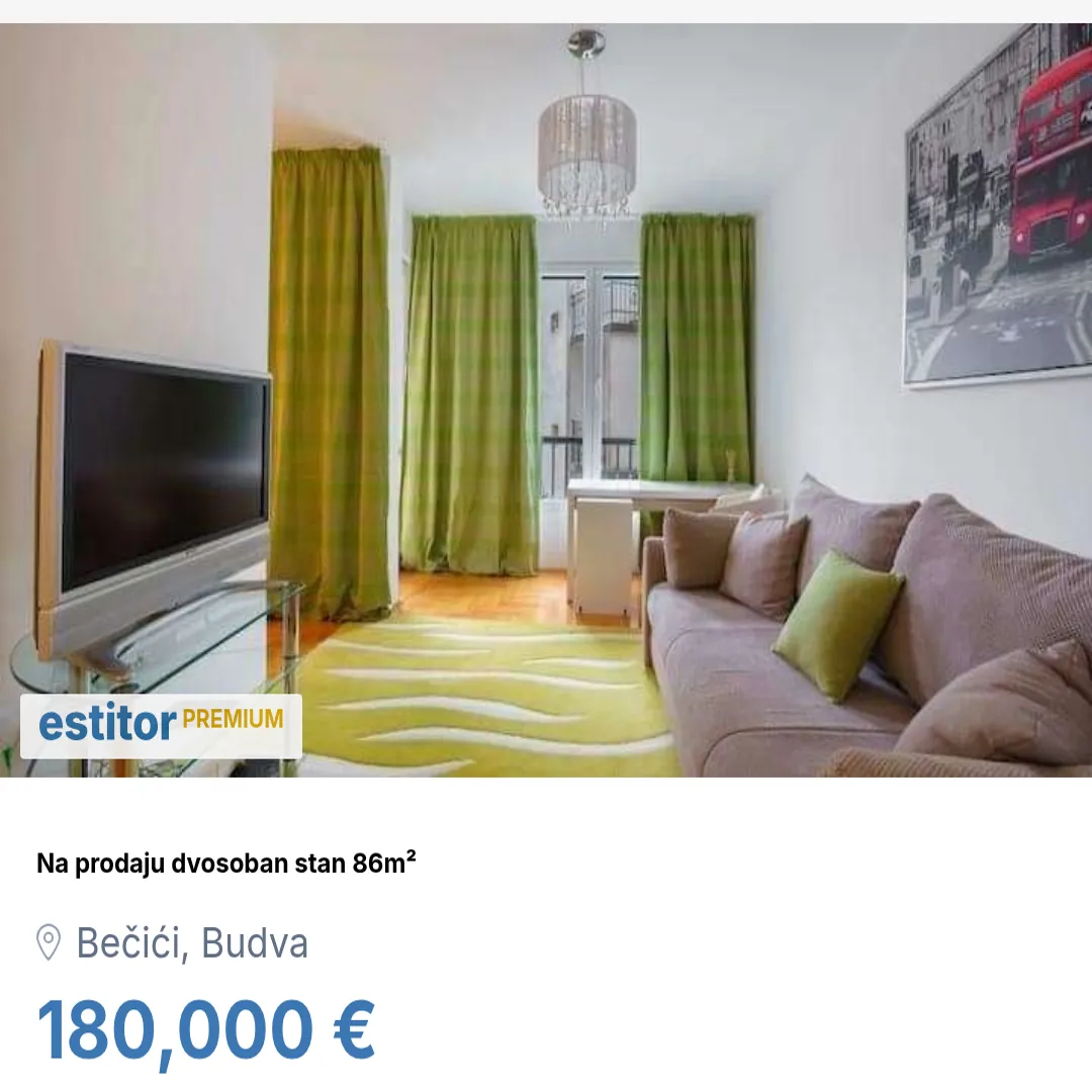 Prodaja, dvosoban stan, 86m², Bečići, Budva