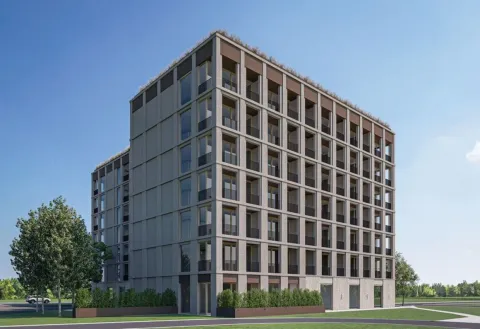 Spoljašnji izgled moderne stambene zgrade sa terasama. - image 3