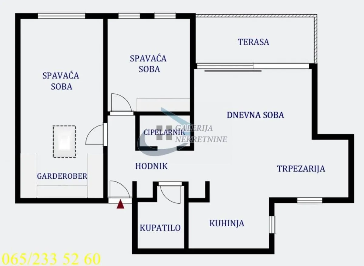 Sale, three bedroom apartment, 83m², Južni Bulevar, Vračar Sve Podlokacije