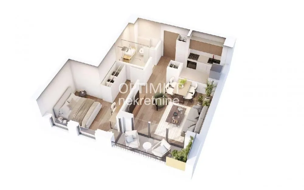 Sale, two bedroom apartment, 46m², Kluz, Zvezdara Sve Podlokacije