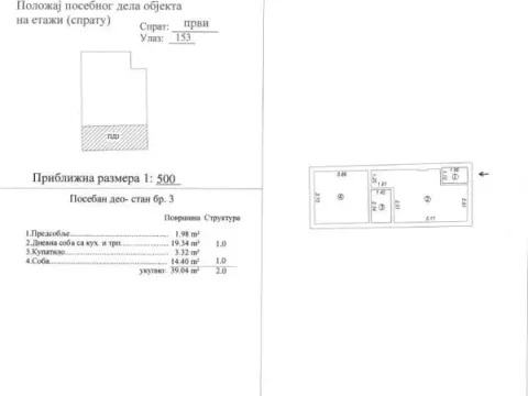 Prodaja, jednosoban stan, 39m², Ledena Stena, Niš - image 2