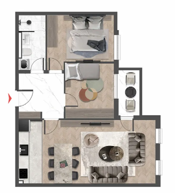 Sale, two bedroom apartment, 71m², Čeluga, Bar